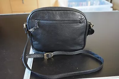 £12 • Buy Vintage Jane Shilton  Black Leather  Shoulder Bag From Jenners Of Edinburgh