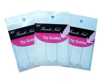 * 3 X Packs Of 48 Nail Guides French Manicure Templates Stencils • £2.50