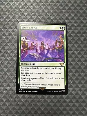 MTG Elven Chorus #0160 Rare The Lord Of The Rings: Tales Of Middle-earth LTR • $4.50