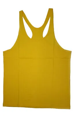 Tank Top Body Building Muscle Vest Stringer Gym Low Scoop Neck Racer Back Y-Back • £6.99