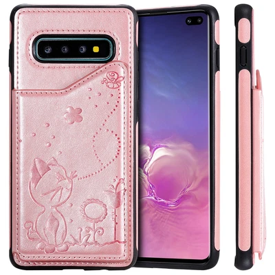 $12.65 • Buy For Samsung Galaxy S10 S9 S8 Note 10 9 8 Case Leather Magnetic Card Holder Cover