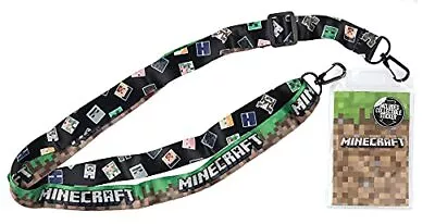 Minecraft Character Head Toss Multi-Use Lanyard Clear ID Badge Holder • $9.97