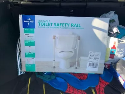 Medline MDS86100RF Foldable Toilet Safety Rail Toilet Rail Toilet Safety • $25.99