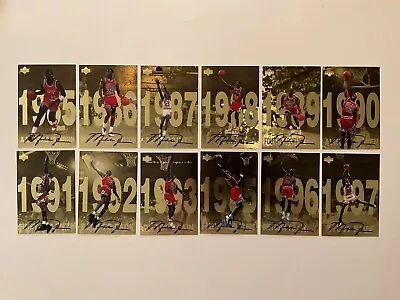 1998 Michael Jordan Upper Deck Gatorade Complete Set Of 12 Jumbo Gold Cards 1-12 • $39.99