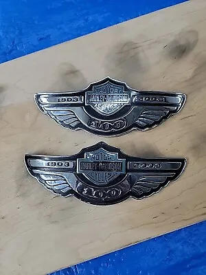 2003 Harley Tank Emblems Oem 100th Anniversary Harley Gas Tank Emblems . • $250