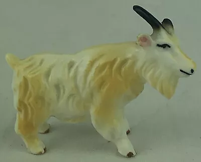 Vintage Miniature Billy Goat Figurine   Has BROKEN Horn Mini Yellow • $7.99
