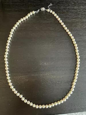 MAJORICA Pearl Necklace. Classic 27” Length 7mm Pearls. Beautiful • $110