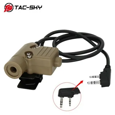 TS TAC-SKY 2 Pin U94 K 2 Pin Plug PTT 7.0mm Plug For Walkie Talkie • $25.99