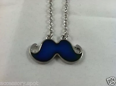 New Mustache Mood Necklace Color Change Pendant Mood Charm  • $7.99