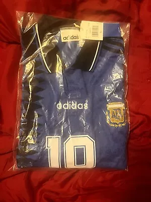 Adidas Argentina 1994 Away Jersey LARGE Official Sold Out Maradona Messi • $130