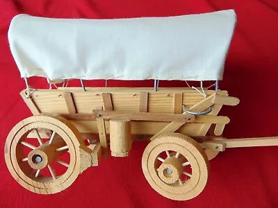 $29.95 • Buy Vintage Wooden Covered Wagon ~ Cloth Canvas ~ 16  Long ~ Hand Made