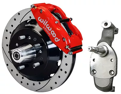 $2369.99 • Buy Wilwood Disc Brake Kit & 2  Drop Spindles,front,58-70 Impala,13  Drilled,red