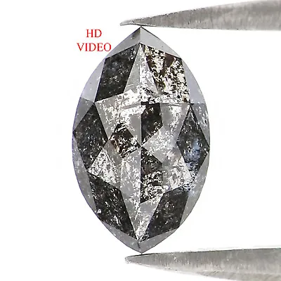 0.67 CT Natural Loose Marquise Diamond 7.95 MM Salt And Pepper Diamond KQ2715 • $302.50