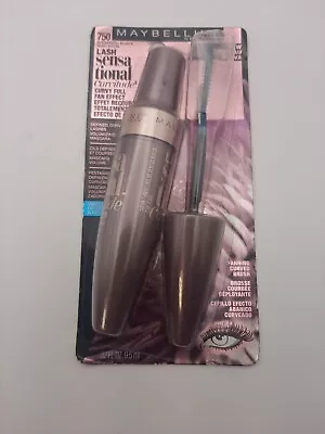 MAYBELLINE Lash Sensational CURVITUDE 750 BROWNISH BLACK WATERPROOF New Carded • $8.99