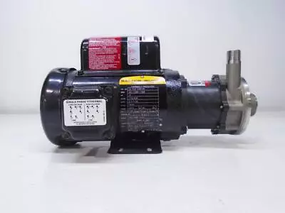 March 1/2  X 1  Magnetic Drive Pump TE-5S-MD Stainless Steel W/ Baldor Motor • $1399