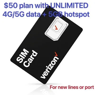 Verizon Prepaid Mobile Plan Unlimited Talk Text & High Speed Data • $19.99