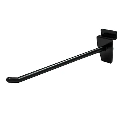 20pcs Slatwall Hooks Black Hard Plastic 150mm/6  Shop Retail Display (DS59/B150) • £10.06