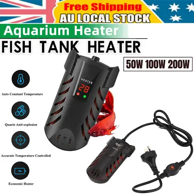 $32.59 • Buy NEW Aqua Fish Tank Thermosafe LED Digital Submersible Aquarium Water Heater AU