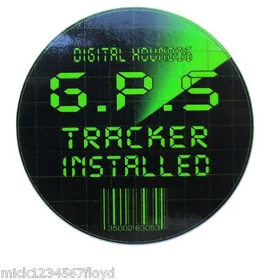 GPS TRACKER SECURITY Motorcycle Decal Sticker Graphic X 2 • $3.59