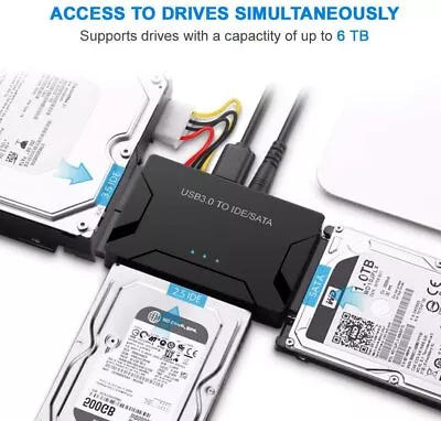 $33.99 • Buy Universal 2.5 /3.5  SATA/IDE Hard Drive Adapter USB 3.0 To SATA IDE Converter AU