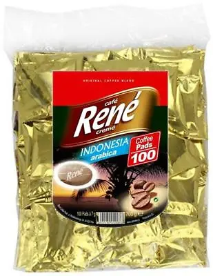 Philips Senseo 100 X Café Rene Crème Indonesia Java 100% Arabica Coffee Pads Bag • £12.49