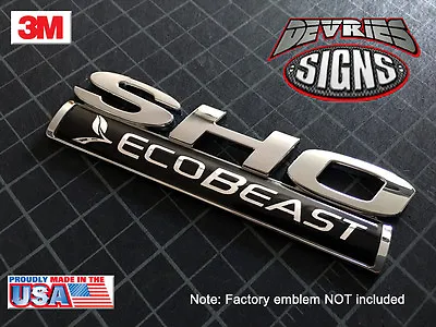 (2) NON-DOMED ECOBEAST Emblem Overlays Ecoboost •!!FITS 2010+ TAURUS SHO ONLY!!• • $9.99