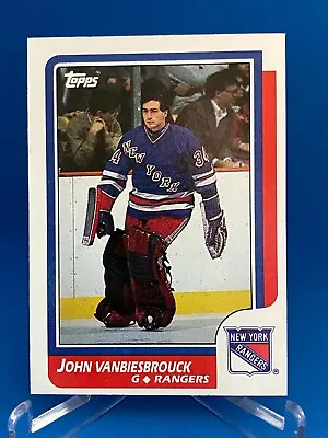 1986-87 Topps #9 John Vanbiesbrouck RC Rookie New York Rangers • $2.50