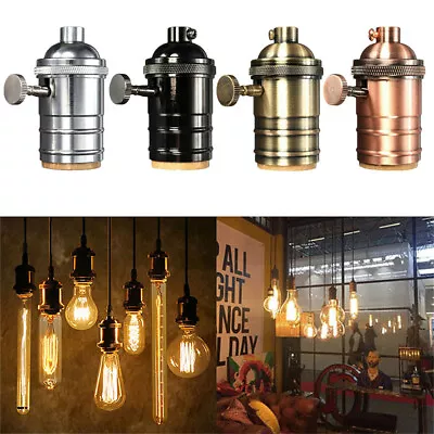 E27 Vintage Retro Edison Screw Bulb Socket Lamp Holder Light W / Switch Home • $8.79