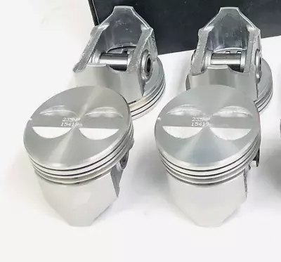 PISTONS Flat Top Set/4 For Mercruiser Volvo OMC 120hp W/GM Marine 2.5L 153 STD • $100.36