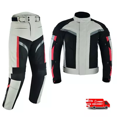 Men Motorcycle Racing Fashion Motorbike Cowhide Waterproof CE 2 Piece Suit • $275.88