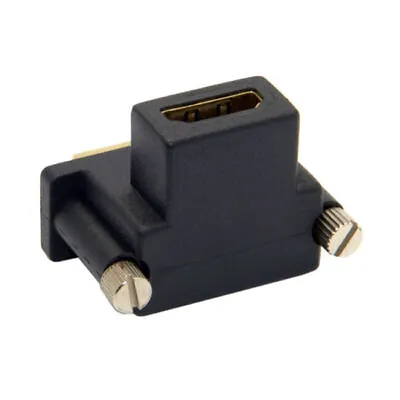 JSER 90 Degree Angled DVI Male To HDMI Female Adapter For HDTV Graphics Card • $7.99