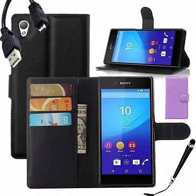 $5.99 • Buy HQ Wallet Money Card Leather Case Cover Sony Xperia Z5 / Z5 Compact / Z5 Premium