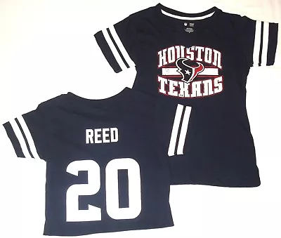 Houston Texans Football Women's Ed Reed 20 Short Sleeve T-Shirt Navy • $9.99