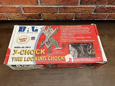 $49.99 • Buy BAL X-Chock Tire Locking Chocks Model No. 28012 Made In USA - New