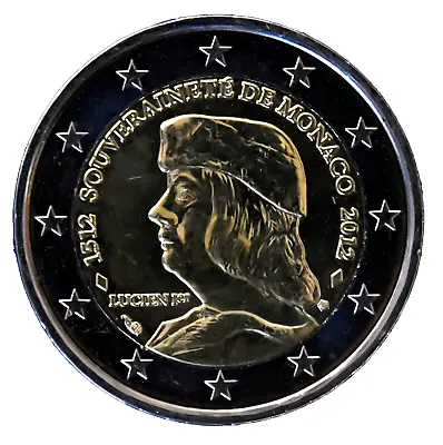 Monaco 2012 €2 • 500th Anniv. Sovereignty Commemorative AUNC Bimetal Coin RARE • $37.89