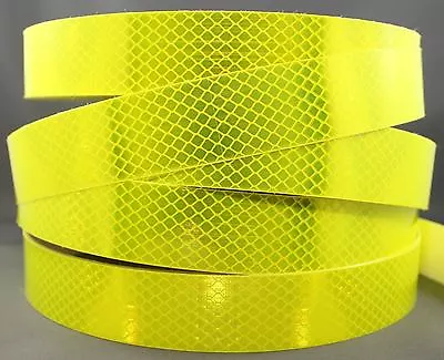 Diamond Grade Conspicuity Reflective Fluorescent FLURO Yellow/orange 1/2  X MT • $14.95