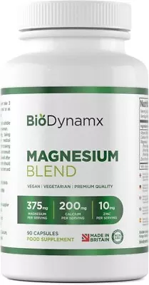 BioDynamx Magnesium Supplement | 90 Magnesium Blend Capsules • £12.98