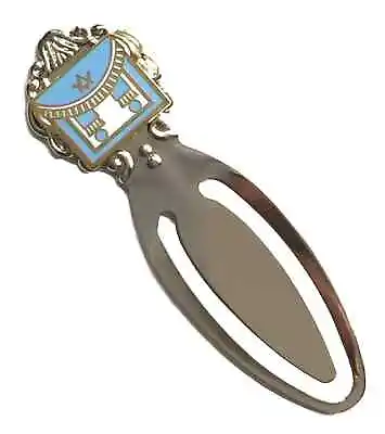 Masonic Light Blue Apron Enamel Crested Bookmark & Gift Bag (K129a) • £8.99