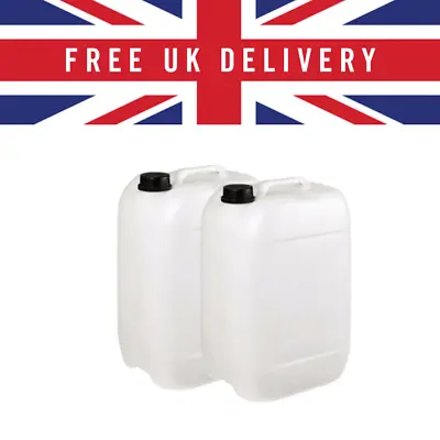 2 X New 25l Litre Plastic Water Container Carrier Food Drum Jerry Jerrican V18  • £27.99