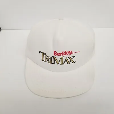 Vintage Berkley TriMax White Snapback Fishing Hat • $16.95