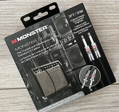 NEW!! MONSTER Guitar / Bass  Speaker Cable  Classic Straight/Straight 3ft. • $19.98