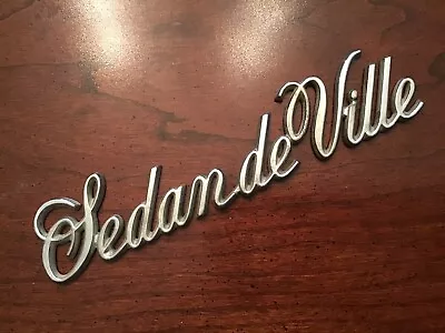 1985-93 Cadillac Sedan De Ville Script Chrome Plastic Emblem Vintage • $19.99