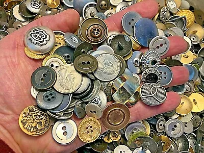 100 Metal Buttons  Mixed Irregular Assorted Sizes • $2.99