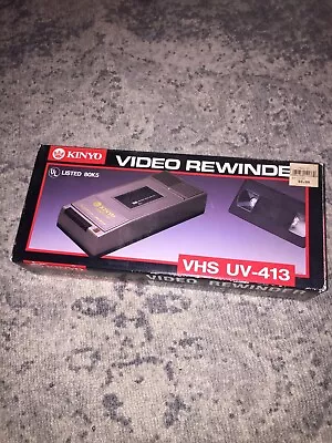 KINYO Super Slim UV-413 80K5 VHS Video Cassette Tape Rewinder New !! • $99.99