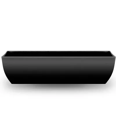 AAMEN Milano Square Planter Plastic Plant Pots Outdoor Black Garden Planters • £14.99