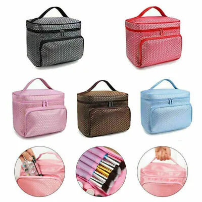 Nail Varnish Beauty Cosmetic Make Up Travel Storage Bags Zip Up Case Box Handbag • £5.92