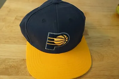 Vintage NBA INDIANA PACERS Hat Adult One Size Blue Snapback Adjustable • $15