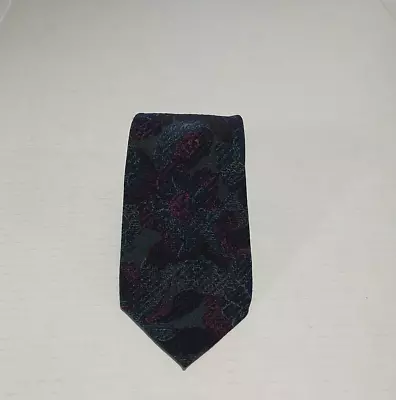 Zan Zara Tie Men 58 L Classic Silk Necktie Multicolor Floral Dark Gray Neck Tie • $7.99