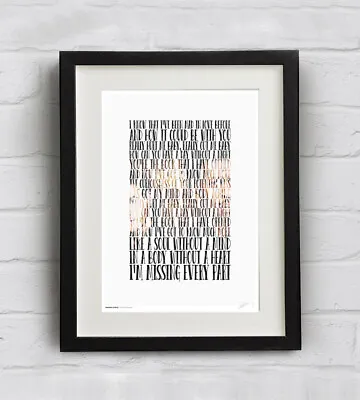 £16.99 • Buy MASSIVE ATTACK ❤ Unfinished Sympathy ❤ Song Lyric Poster Limited Edition Print