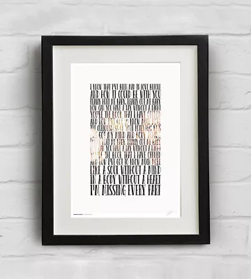 MASSIVE ATTACK ❤ Unfinished Sympathy ❤ Song Lyric Poster Limited Edition Print • £14.99